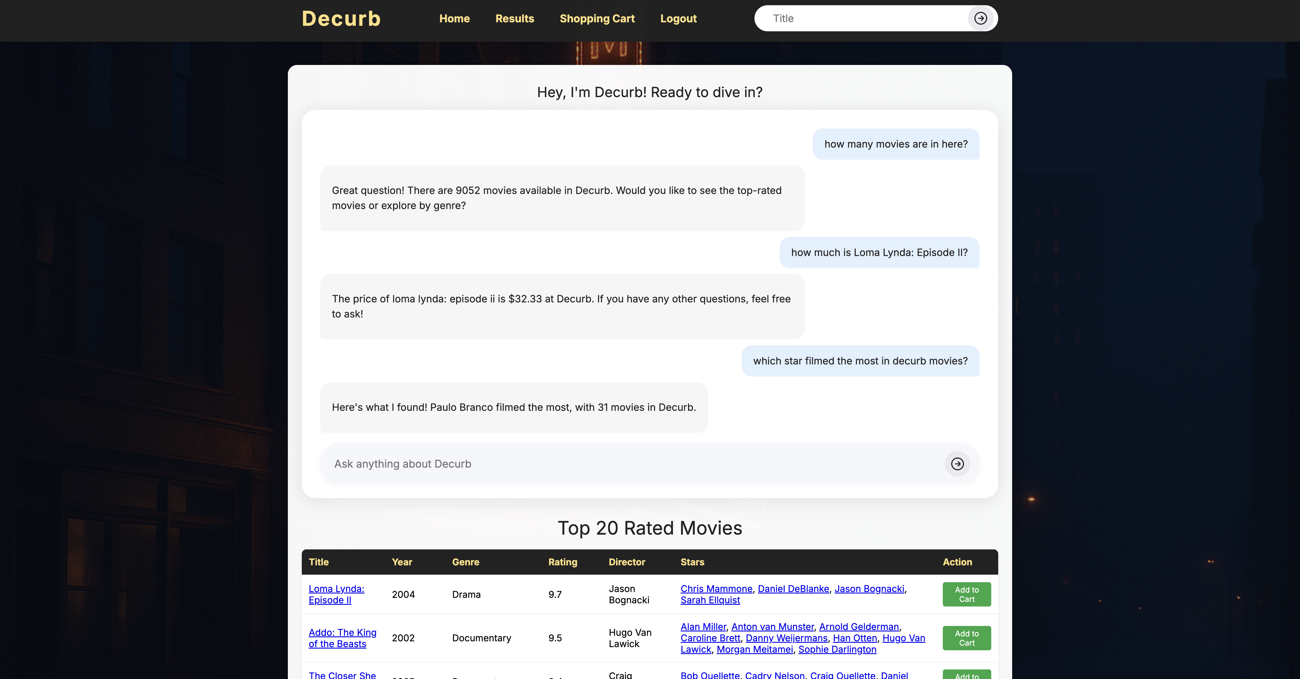 Fabflix (renamed to Decurb – Academic Project)